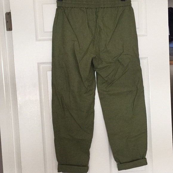 J.Crew Mercantile green drawstring pants, sz 0 - Picture 2 of 4